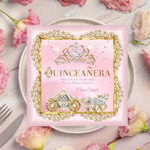 Princess Quinceañera magical Blush Pink Gold