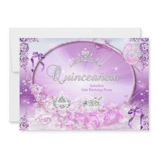 Princess Quinceanera Magical Purple Carriage