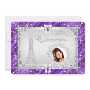 Princess Quinceanera Magical Purple Silver Photo