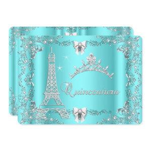 Princess Quinceanera Magical Teal Blue Silver