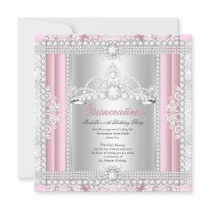 Princess Quinceanera Party Diamond Pink Tiara
