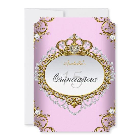 Princess Quinceanera Party Pink Gold White