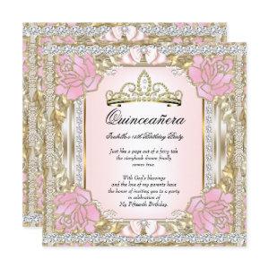 Princess Quinceanera Pink Gold 15th Birthday 2