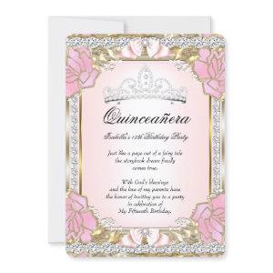 Princess Quinceanera Pink Gold 15th Birthday