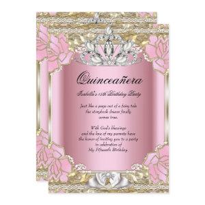 Princess Quinceanera Pink Gold 15th Birthday Party
