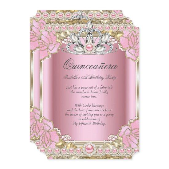 Princess Quinceanera Pink Pearl Birthday Party