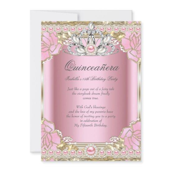 Princess Quinceanera Pink Pearl Birthday Party