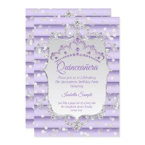 Princess Quinceanera purple lilac diamond silver