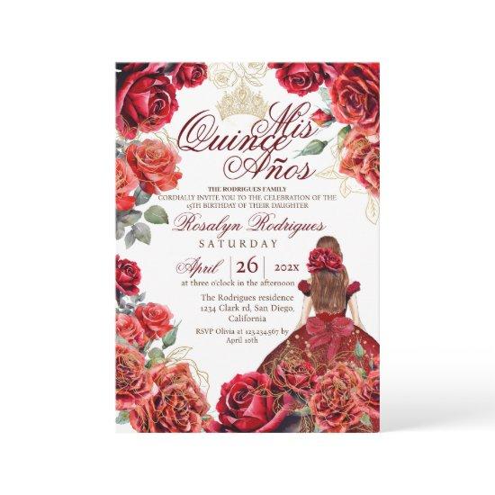 Princess Quinceanera - Red Roses  Birthday