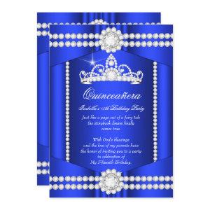 Princess Quinceanera Royal Blue Diamond Tiara