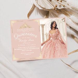 Princess Quinceañera Spanish Pink Rose Photo 15th