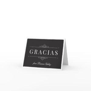 Princess Royal Elegant Quinceanera Thank You Cards