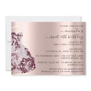 Princess Royal Rose Dress Sweet 16th Burgundy