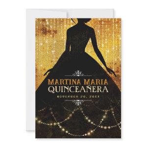 Princess Silhouette Urban Gold B'day Quinceanera
