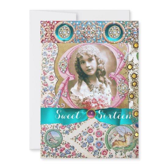 PRINCESS SWEET 16 BIRTHDAY PARTY ,FLORAL GEMSTONES