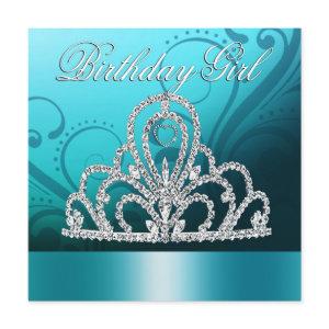 Princess Tiara Birthday Girl blue)