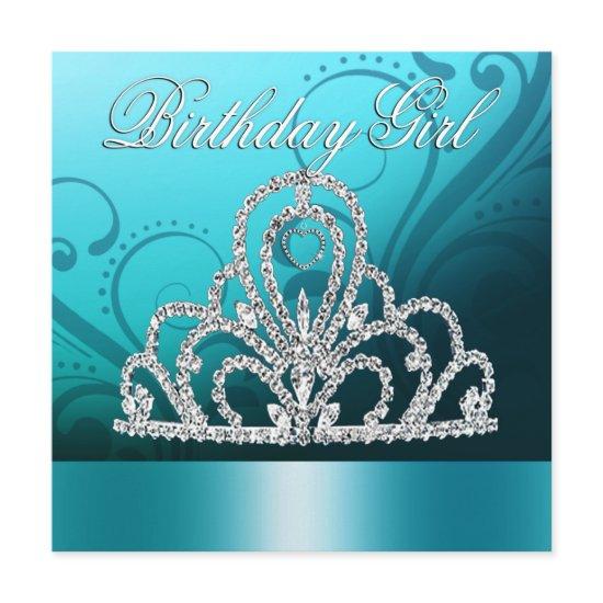 Princess Tiara Birthday Girl blue)