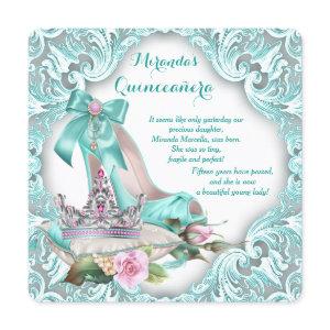 Princess Tiara High Heel Shoe Quinceanera