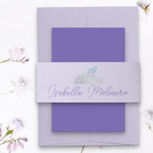 Princess Tiara Light Purple and Silver  Belly Band