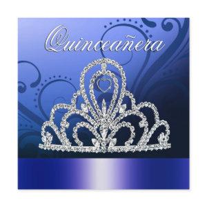 Princess Tiara Quinceanera (indigo blue)