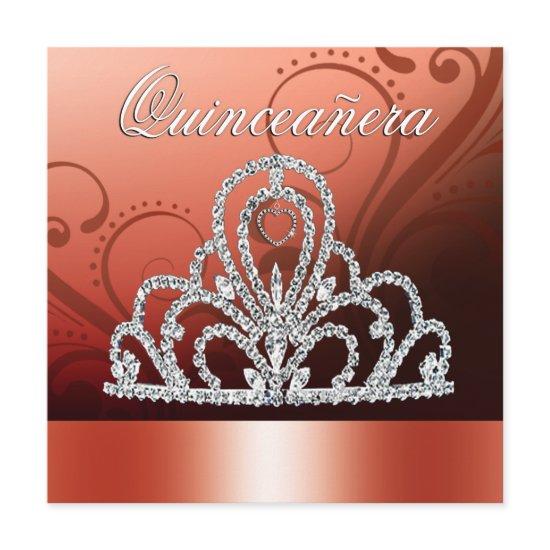 Princess Tiara Quinceanera (orange)