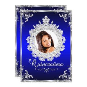 Princess Tiara Royal Blue Sparkle Quinceanera