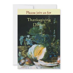 PUMPKIN , FRUITS AND GLASSWARE Thanksgiving Dinner