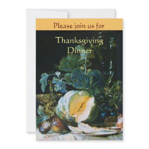 PUMPKIN , FRUITS AND GLASSWARE Thanksgiving Dinner