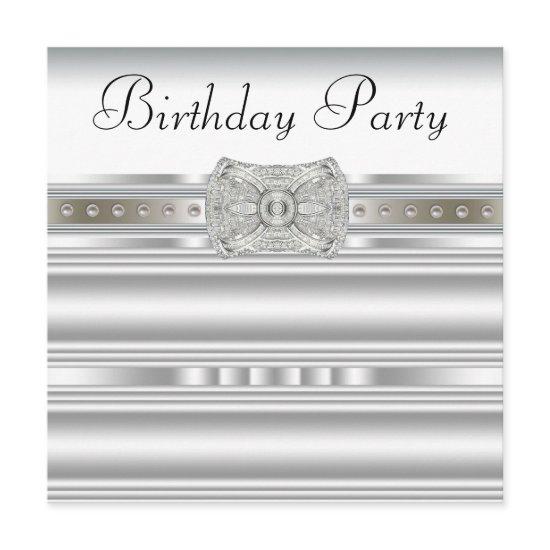 Pure White Diamond Womans Birthday Party