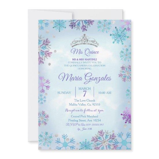 Purple and Blue Christmas Quinceanera