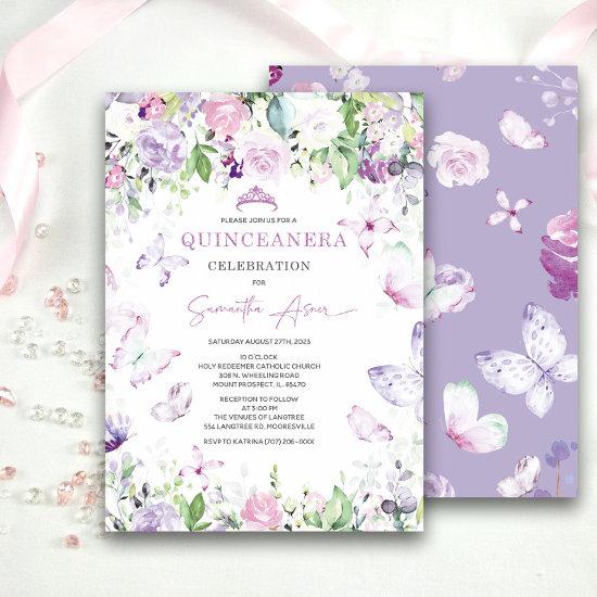 Purple and Blue Orchid Quinceañera