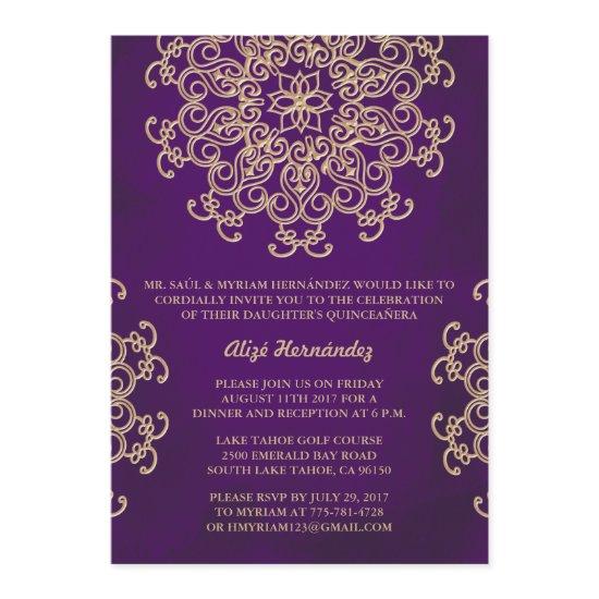 PURPLE AND GOLD INDIAN STYLE QUINCE