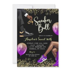 Purple and Gold Sneaker Ball Sweet 16 Birthday