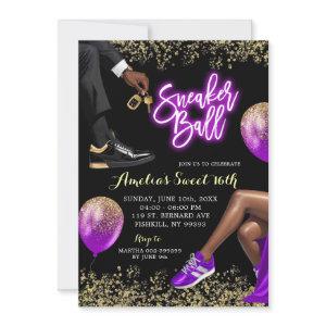 Purple and Gold Sneaker Ball Sweet 16 Birthday