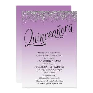 Purple and Silver Quinceanera 15th Birthday