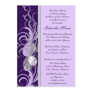 Purple and Silvery Custom Quinceanera