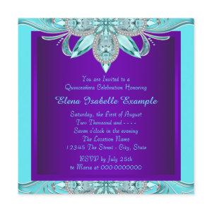 Purple and Teal Blue Quinceanera