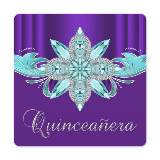 Purple and Teal Quinceanera