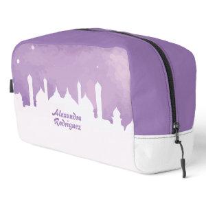 Purple Arabian Nights Watercolor Dopp Kit