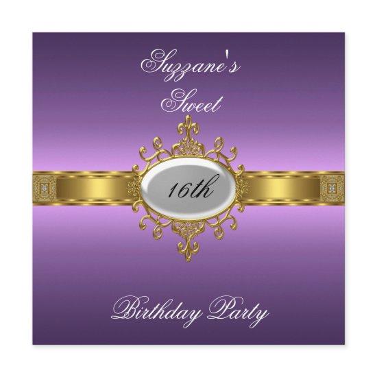 Purple Birthday Party Glamour Hot Sweet 16