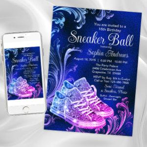 Purple Blue Sneaker Ball Birthday Party