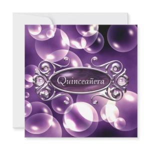 Purple Bubbles Quinceanera 15th Birthday