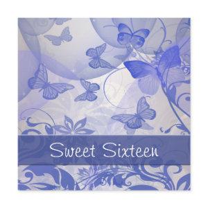 Purple Butterfly Bubbles Star Sweet Sixteen