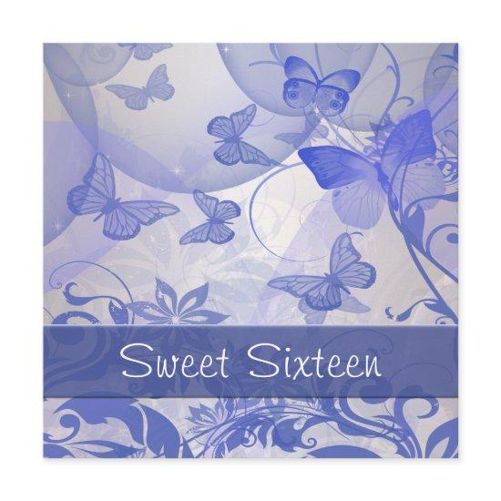 Purple Butterfly Bubbles Star Sweet Sixteen