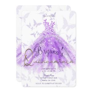 Purple Butterfly Dance Dress Quinceañera Party