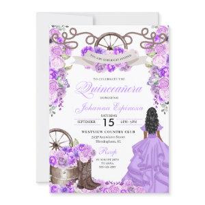 Purple Charra Princess Western Quinceanera