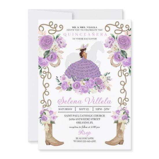Purple Charro Woman Western Quinceañera