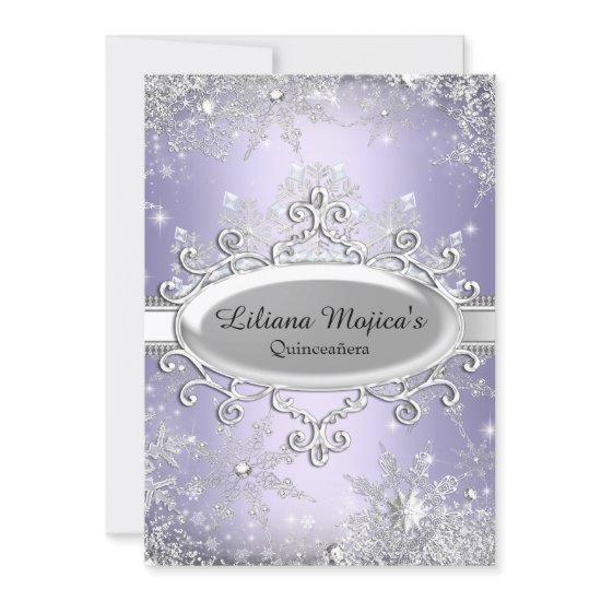 Purple Crystal Snowflake Princess Quinceanera