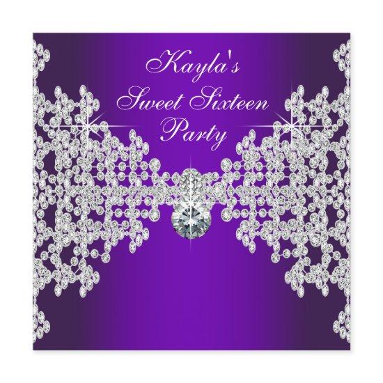 Purple Diamonds Purple Sweet Sixteen Birthday