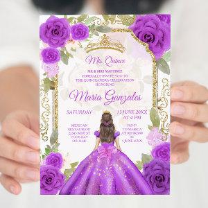 Purple Dress & Rose Charra Mexican XV Anos